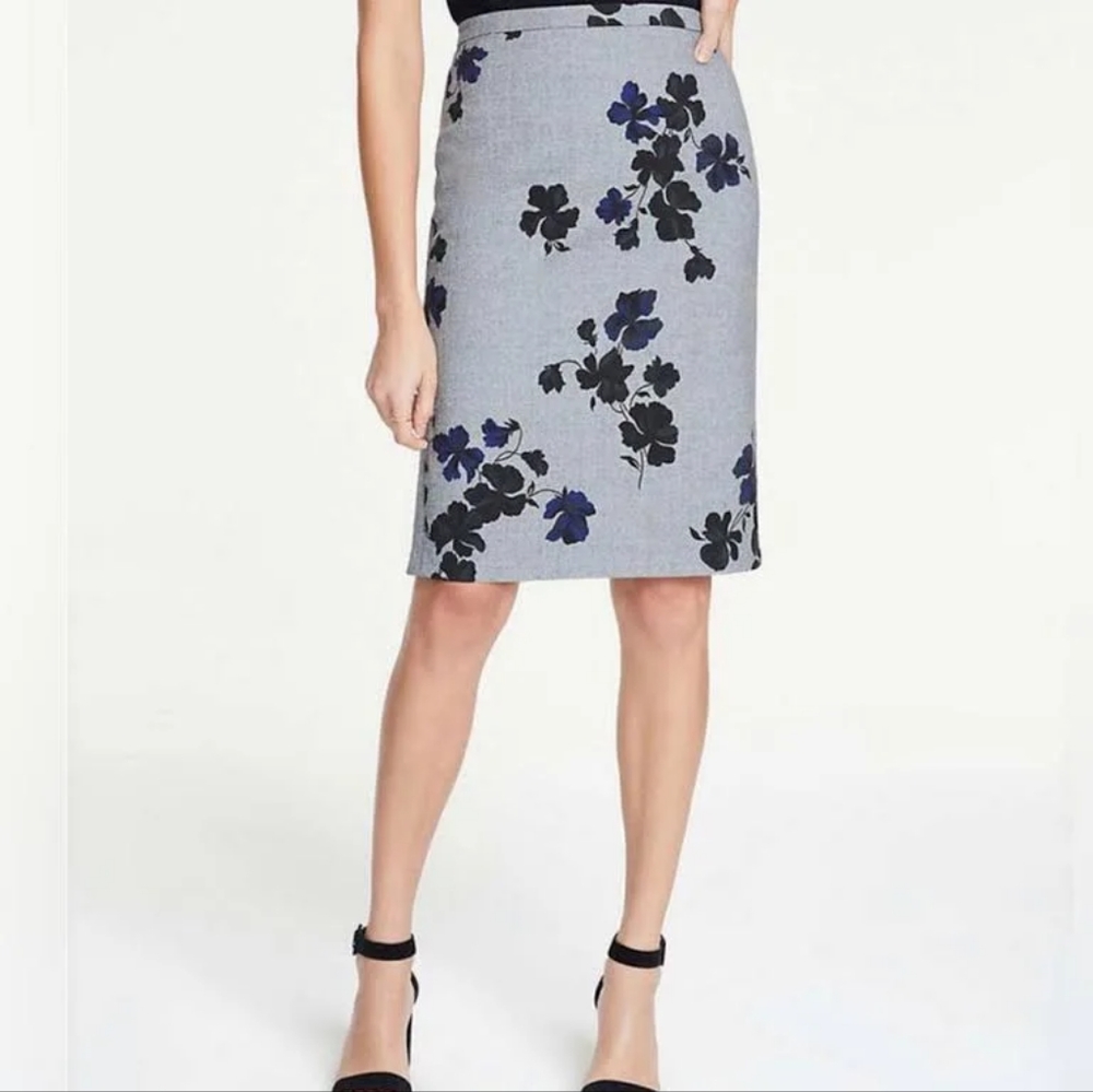 Ann Taylor Floral Pencil Skirt